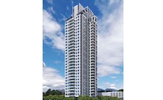 מגדל מגורים 30 קומות של שיכון ובינוי בפארק הים // הדמיה: Olin